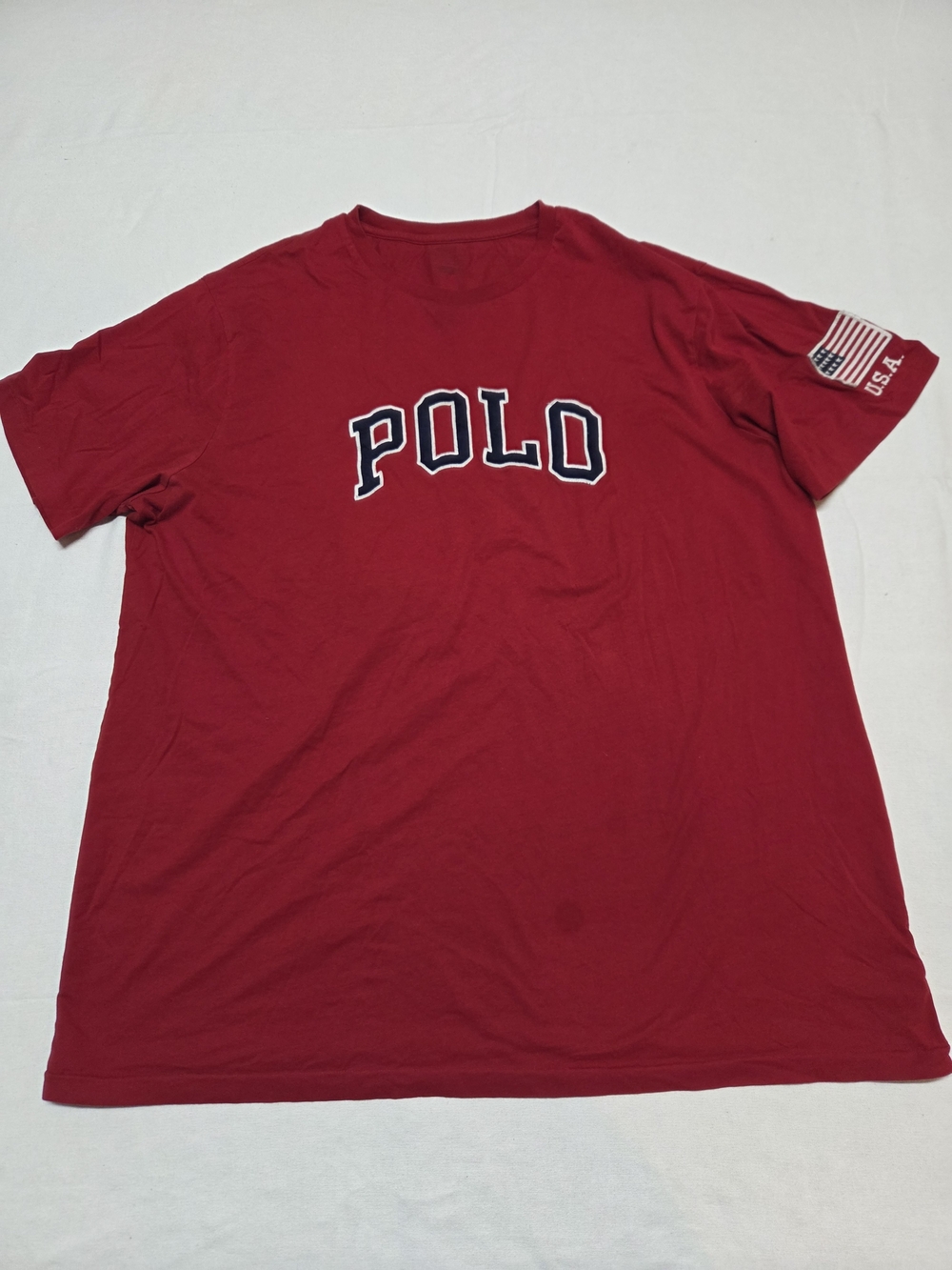 Polo by Ralph Lauren Men's Red Graphic Crewneck T-Shirt Size XL